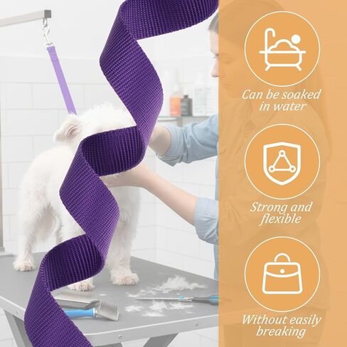 Grooming Loop 2 PCS Pet Dog Grooming Loops Adjustable Groomers Helper Nylon Restraint Noose Loop for Dog Grooming-Arm and Pet Grooming-Table in Saudi Arabia
