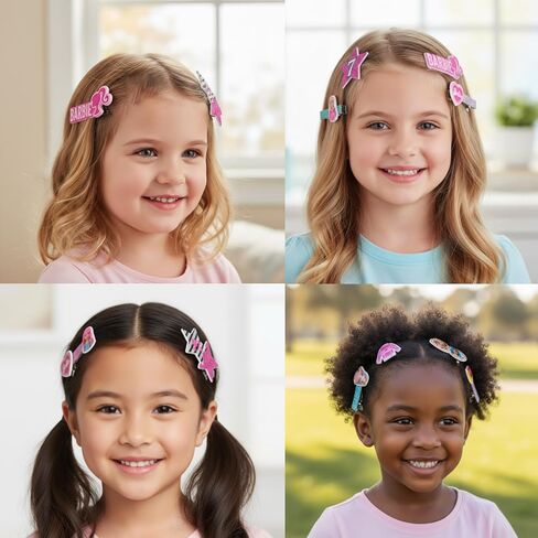 Barbie Hair Accessories Set for Girls, Hair Clips, Bows, Scrunchies, Hair Ties Set, Great for Birthday and Holiday Gifts, Party Favors, Sleepovers, Spa Days, & Makeovers, by Townley Girl in Saudi Arabia