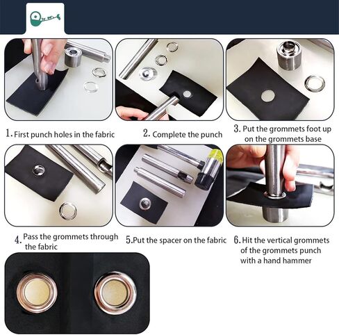 Metal Grommets 2mm Plated Copper Grommet Kit with 200 Pieces Per Color Eyelets Tools for Shoelaces, Belts, Crafts, Bags, and More in Saudi Arabia