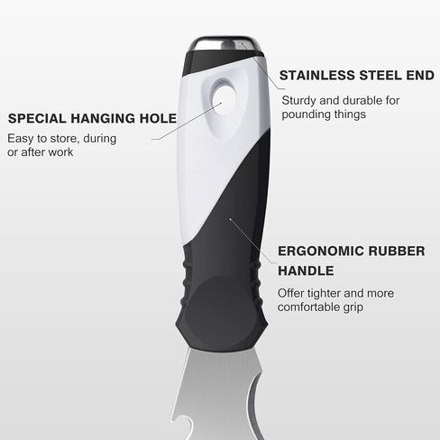 Mister Rui 2 Pack 10 in 1 Putty Knife - Multi Use Painters Tool, Taping Knife, Paint & Metal Scraper with Hammer End, Razor Blade Spackle Tool in Kuwait