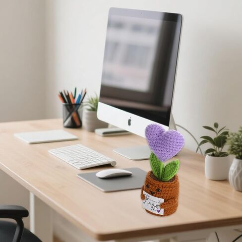 Capoda Valentines Crochet Gifts for Loss of Loved One Crochet Heart Plant with Comforting Card No Words Just Hugs Positive Support Gift for Kids Her Teen College Student Friend in Kuwait