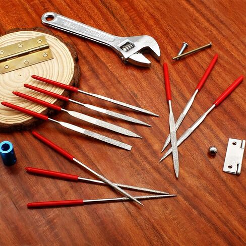 10pcs Metal File Set, 3x140mm Mini Diamond Needle File Set Fine File Tools Small Steel Files Riffler File Set for Wood Metal Jewelry Crafts Glass Stone Polishing Carving in Saudi Arabia