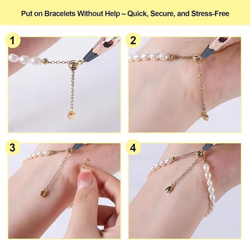smrtcol Bracelet Helper Tool,Bracelet Helper with Non-Slip Rubber Grips for Necklace Bracelets, Watches,Zippers(2 Pack) in Saudi Arabia