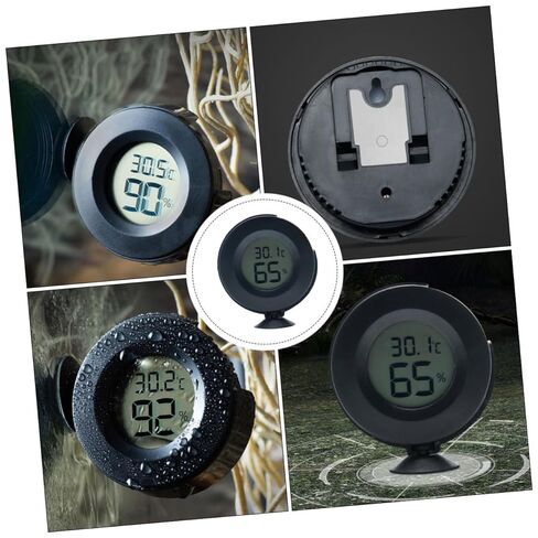 Reptile Hygrometer and Thermometer for Terrarium Digital LCD Temperature and Humidity Meter Accurate Readings for Snakes Lizards and Turtles in Saudi Arabia