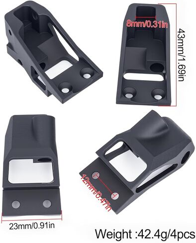 4Pcs Aluminum Shock Absorber Mount Tower for 1/10 RC Crawler Vanquish VS4-10 Phoenix Chassis DIY Upgrade Parts (Silver) in Saudi Arabia