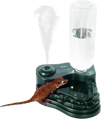REPTI ZOO Water Feeder and Fogger, 2 in 1 Reptile Humidifier with Water Bowl, Automatic Water Dispenser for Chameleon Frog Lizard Gecko in Saudi Arabia