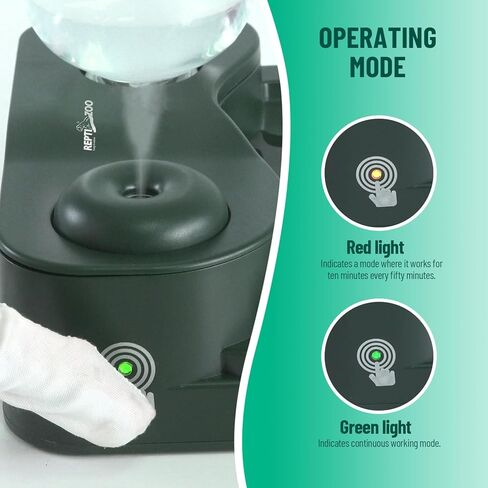 REPTI ZOO Water Feeder and Fogger, 2 in 1 Reptile Humidifier with Water Bowl, Automatic Water Dispenser for Chameleon Frog Lizard Gecko in Saudi Arabia