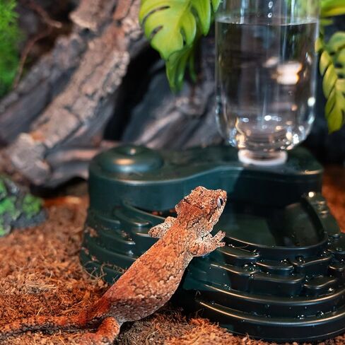 REPTI ZOO Water Feeder and Fogger, 2 in 1 Reptile Humidifier with Water Bowl, Automatic Water Dispenser for Chameleon Frog Lizard Gecko in Saudi Arabia
