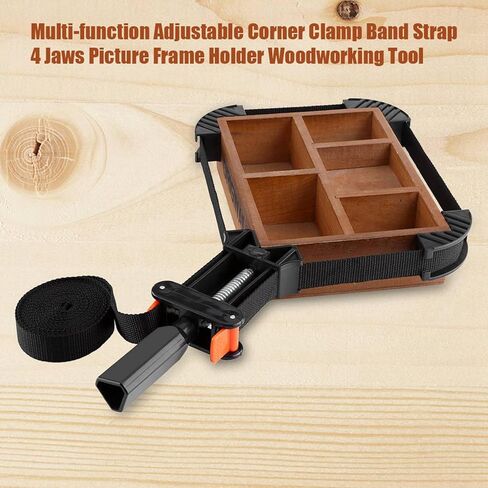 BRRNOO Corner Clamp Band Strap 4 Holder Woodworking Tool for Picture Frame Cupboard Drawer Square in Saudi Arabia