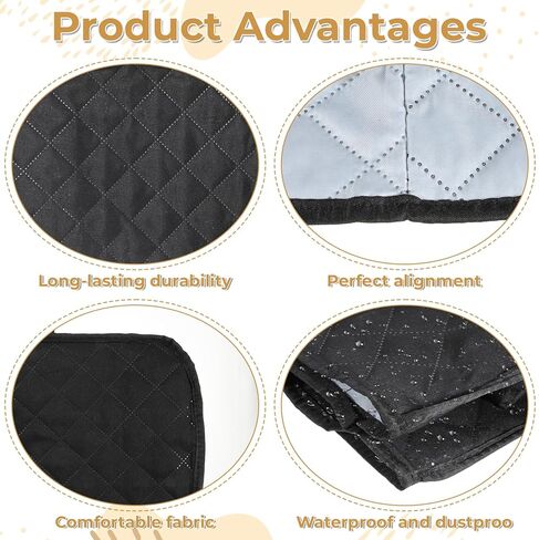 TIESOME Toaster Covers 4 Slice Wide Slot, Quilted Polyester 4 Slice Toaster Cover, Dustproof Appliance Protector For Kitchen Counter, Fingerprint And Scratch Protection, Black in Saudi Arabia