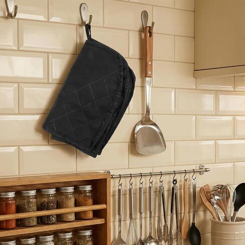 TIESOME Toaster Covers 4 Slice Wide Slot, Quilted Polyester 4 Slice Toaster Cover, Dustproof Appliance Protector For Kitchen Counter, Fingerprint And Scratch Protection, Black in Saudi Arabia