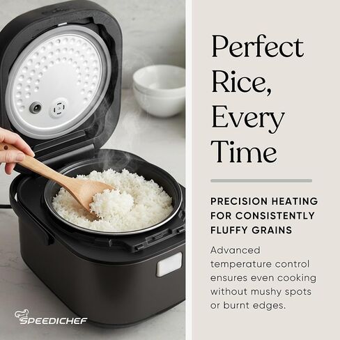 10-Cup Rice Cooker with Steamer Basket | Smart Rice Maker with Easy-to-Clean Nonstick Inner Pot | Delay Timer & Keep Warm Settings | Non-Toxic & BPA-Free | Ideal for Family Meals, Black in Saudi Arabia