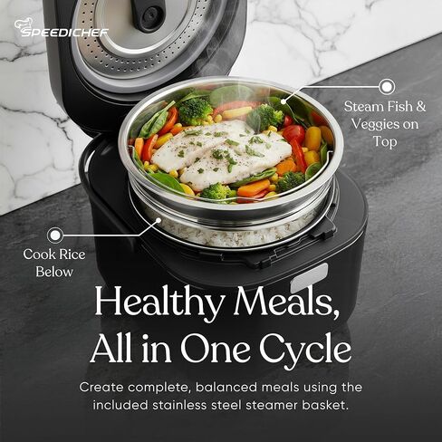 10-Cup Rice Cooker with Steamer Basket | Smart Rice Maker with Easy-to-Clean Nonstick Inner Pot | Delay Timer & Keep Warm Settings | Non-Toxic & BPA-Free | Ideal for Family Meals, Black in Saudi Arabia