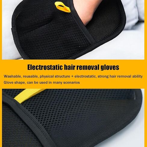 Electrostatic Pet Hair Removal Gloves, Reusable Cat & Dog Hair Remover, Cat Removal Tool Grooming Gloves in Saudi Arabia