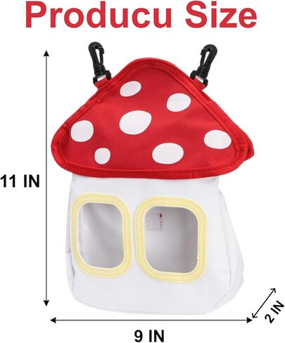 Bunny Hay Feeder Bag, Cute Mushroom Hanging Hay Holder, Durable Hay Dispenser with 600D Oxford Fabric for Guinea Pigs Chinchillas Hamster, Small Animal Cage Accessories in Saudi Arabia