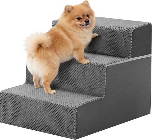 4-Step Dog Stairs for Large Dogs and Cats, 20in H Dog Steps for Couch, Sofa, Chair, Non-Slip Sturdy Pet Steps, Pet Ramp for High Bed Indoor in Saudi Arabia