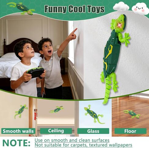 BEEBOY Wall Climbing Gecko,Remote Control Robot Toys for Boys Girls,Wall Crawler Lizard Toy,Wall Climbing Car Toys,Birthday Gifts for 3 4 5 6 7 8 9 10+ Year Old Boys Girls in Saudi Arabia