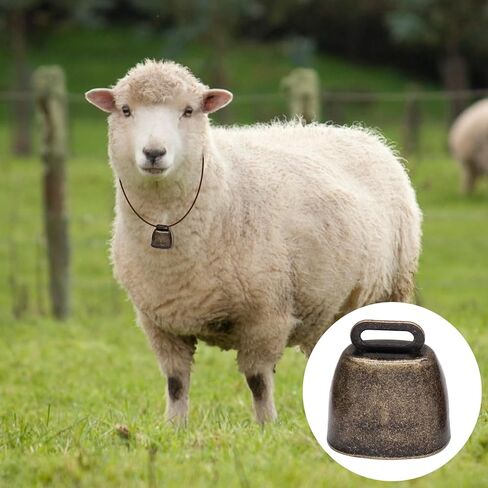 Marvexi 6PCS Grazing Cattle Bells Copper Cow Bells, Small Sheep Bell Loud Brass Bell with The Hemp Rope for Farm Animals/Christmas Decoration(Bronze|Red Copper) in Saudi Arabia