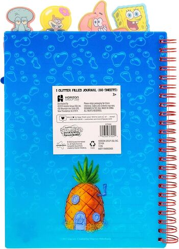 SpongeBob SquarePants™ Squishy Tab Journal, 6 x 8 in. Fidget Notebook With Interactive Tactile Liquid Cover, 4 Tab Dividers, 80 Lined Sheets, Great SpongeBob School Supplies or Office Stationery in Saudi Arabia