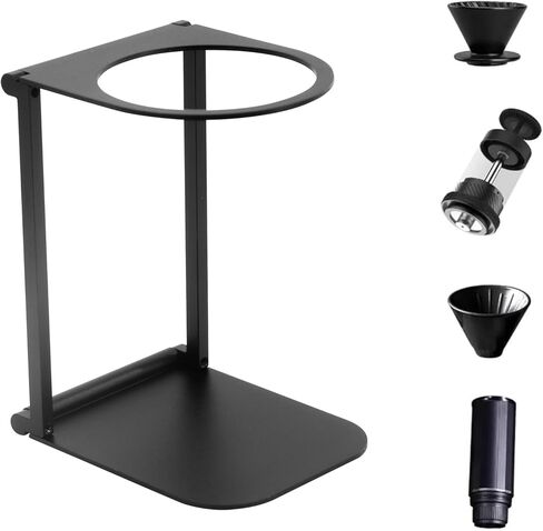 Zayin Travel Coffee Maker Stand, Portable & Foldable Espresso Machine Stand, Office coffee stand with base, Suitable for Office Home and Camping, Black in Saudi Arabia