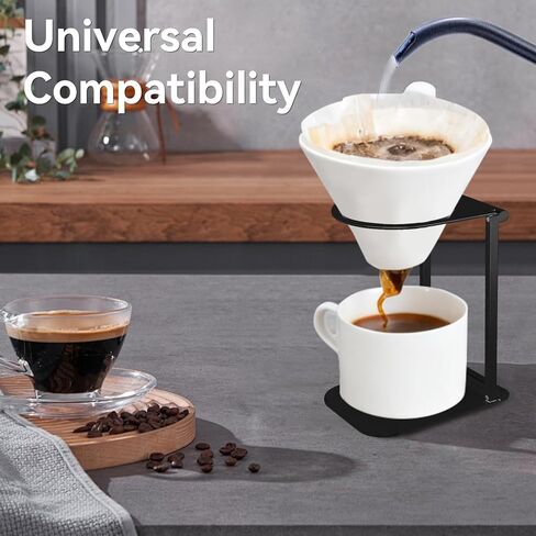 Zayin Travel Coffee Maker Stand, Portable & Foldable Espresso Machine Stand, Office coffee stand with base, Suitable for Office Home and Camping, Black in Saudi Arabia