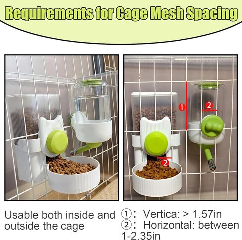 Rabbit Gravity Feeder Waterer Set Automatic Guinea Pig Food Water Dispenser Food Water Bowl Feeding Station for Puppy Kitten Guinea Pigs Chinchilla Hedgehog Small Animals (Green) in Saudi Arabia
