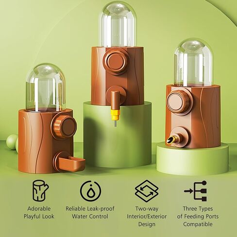 Small Animal Feeder Set for Cage, Hanging Food Bowl and Water Dispenser with 3 Different Nozzles for Puppy Kitten Rabbit Bird Guinea Pigs Chinchilla Ferret Hedgehog Pet in Saudi Arabia