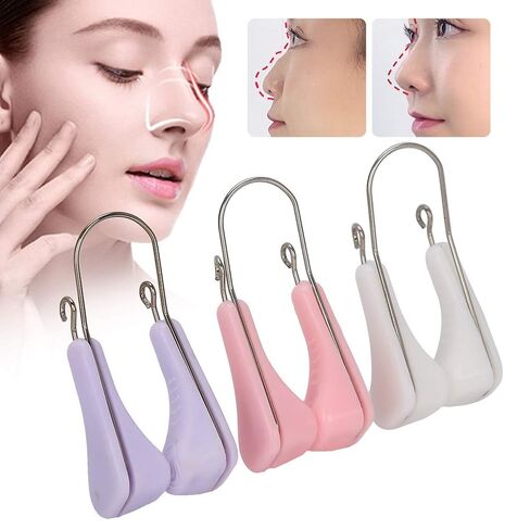 TARSHYRY Silicone nose clips, nose bridge shaping beauty with soft silicone and steel wire, for home gym office, 3pcs pink purple white in Saudi Arabia