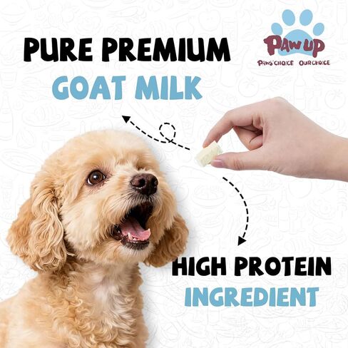 PAWUP Freeze Dried Dog Treats, Goat Milk Yogurt Flavor, Gentle Goat Milk Dog Snacks for Sensitive Stomachs Puppies, 2.8 oz in Saudi Arabia
