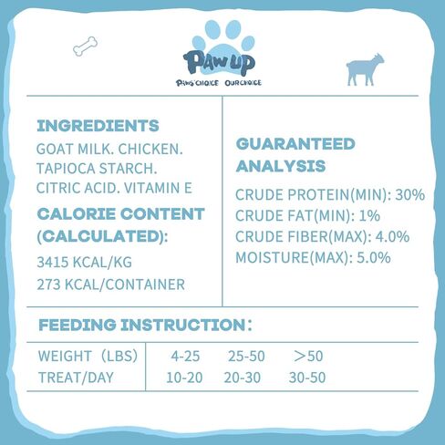 PAWUP Freeze Dried Dog Treats, Goat Milk Yogurt Flavor, Gentle Goat Milk Dog Snacks for Sensitive Stomachs Puppies, 2.8 oz in Saudi Arabia