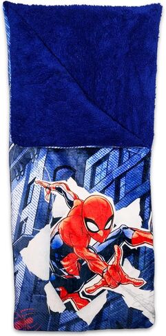 Spiderman Sleeping Bag Set - Bundle with Marvel Soft Sherpa Slumber Bag Plus Stickers, More for Kids, Boys | Spiderman Sleeping Bag 27" x 56" in Saudi Arabia