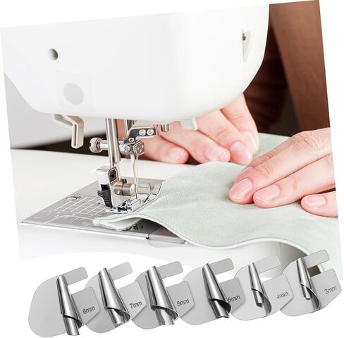 LIFKOME 6pcs Sewing Machine Presser Foot Brother Sewing Machine Feet Kit Rolled Hem Hem Roller Tool for Professional Finish in Saudi Arabia