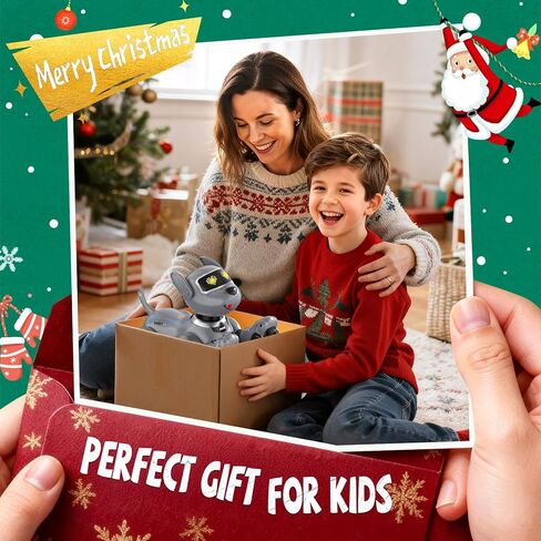 anysun Robot Dog Toy for Kids, Programmable Remote Control Robot Puppy with Follow Up & Touch Sensors, Dancing & Singing, Smart Stunt Robot Pet, Interactive Robotic Dog for Kids (Gray) in Saudi Arabia