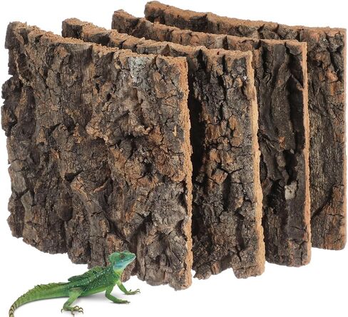 mipcase الفلين النباح خزان الأسماك الديكور 4 قطع خلفية terrarium للزواحف وحوض السمك شفط كأس متوافق الموائل الطبيعية التسلق لضفدع التنين الملتحي أبو بريص in Kuwait