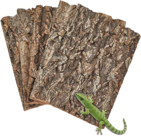 5 Pack Cork Bark 12" L x 8" W Cork Barks for Reptiles Natural Bird Perch Boards Reptile Climbing Mat Wall Terrarium Decor for Birds Turtle Lizard Beared Dragon Chameleon Snake in Saudi Arabia