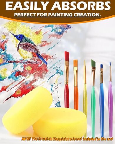 JoeyfulMind 25Pcs Pottery Sponges for Clay 3inch, Paint sponges for Acrylic Painting, Clay Sponge, Round Sponge, Clay Tools, for Kitchen Shoes Leather Care, Suitable for Artists and Clay Studios in Saudi Arabia