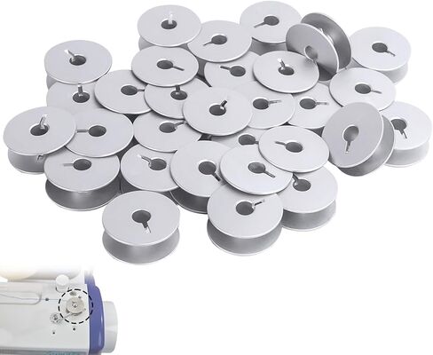 30PCS 18034AS M Class Bobbins Compatible with All Handi Quilter, Pfaff Brand Grand Quilter 18", Juki Brand TL-2200QVP Quilt Virtuoso Pro, Grace Longarm Machines, Aluminum Slotted in Saudi Arabia
