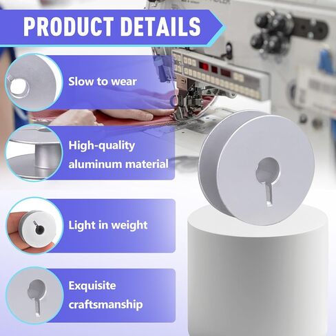 30PCS 18034AS M Class Bobbins Compatible with All Handi Quilter, Pfaff Brand Grand Quilter 18", Juki Brand TL-2200QVP Quilt Virtuoso Pro, Grace Longarm Machines, Aluminum Slotted in Saudi Arabia