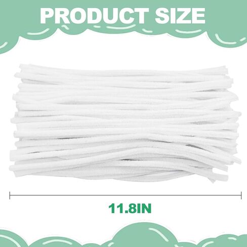 100PCS Pipe Cleaners,Glow in The Dark Chenille Sticks,Glowing Solid Color Pipe Cleaners Set for Art and Craft Projects Creative DIY Decorations. in Kuwait