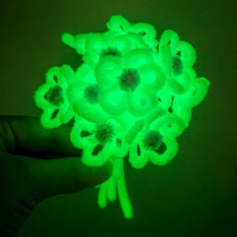 100PCS Pipe Cleaners,Glow in The Dark Chenille Sticks,Glowing Solid Color Pipe Cleaners Set for Art and Craft Projects Creative DIY Decorations. in Kuwait