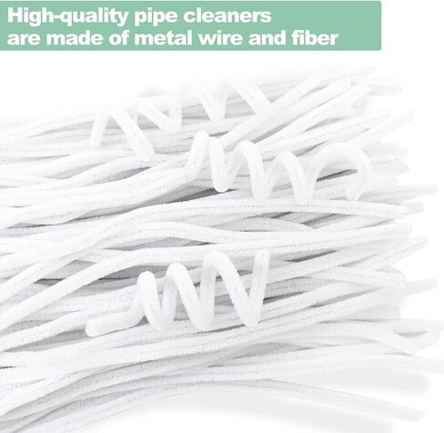 100PCS Pipe Cleaners,Glow in The Dark Chenille Sticks,Glowing Solid Color Pipe Cleaners Set for Art and Craft Projects Creative DIY Decorations. in Kuwait