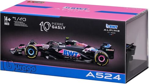 Bburago 1:43 2024 Race BWT Alpine F1 Team A524 مع خوذة جاسلي #10 in Saudi Arabia