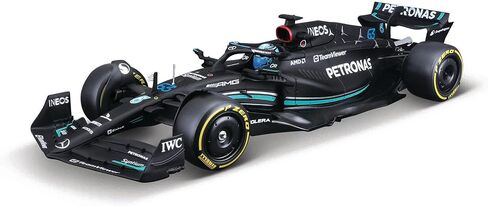 Bburago 1:24 2023 Race Mercedes W14 Model Kit مع خوذة، راسل #63 in Kuwait