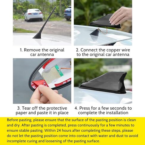 Friendship Shark Fin Antenna, (Upgraded 2.0) Shark Fin Antenna Cover for Decoration & Enhance The Signal in Kuwait