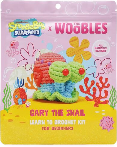 The Woobles Crochet Kit for Beginners – Spongebob Squarepants Craft Kit with Easy Peasy Yarn for Adults & Young Crafters, As Seen On Shark Tank, Step by Step Video Tutorials (Gary The Snail) in Saudi Arabia