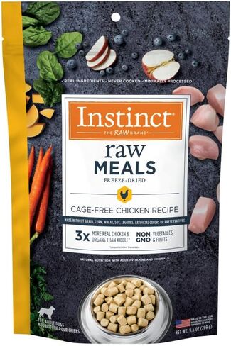 Instinct Raw Meals Freeze-Dried Chicken Dog Food, 9.5 oz. Bag in Saudi Arabia