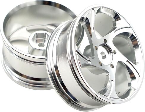 إطارات الانجراف RC 1/10 وإطارات عجلات من الألومنيوم إطارات سباق رالي 12 مم سداسية لمقياس 1:10 على الطريق بجولة في الشوارع سيارة Tamiya Traxxas HPI KYOSHO XV02 XV01 TT01 TT02 PTG2 A959 4 قطع (فضي) in Kuwait