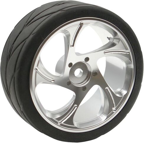 إطارات الانجراف RC 1/10 وإطارات عجلات من الألومنيوم إطارات سباق رالي 12 مم سداسية لمقياس 1:10 على الطريق بجولة في الشوارع سيارة Tamiya Traxxas HPI KYOSHO XV02 XV01 TT01 TT02 PTG2 A959 4 قطع (فضي) in Kuwait