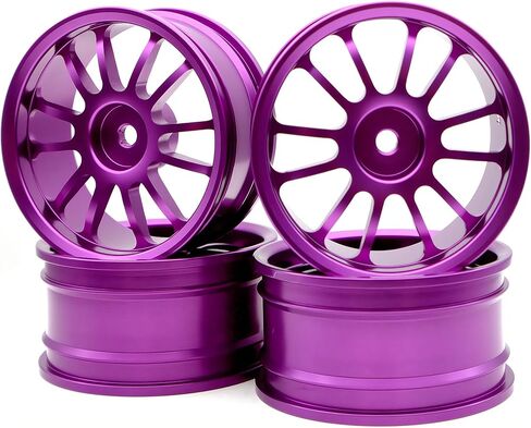 إطارات الانجراف RC 1/10 وإطارات عجلات من الألومنيوم إطارات سباق رالي 12 مم سداسية لمقياس 1:10 على الطريق بجولة في الشوارع سيارة Tamiya Traxxas HPI KYOSHO XV02 XV01 TT01 TT02 PTG2 A959 4 قطع (فضي) in Kuwait
