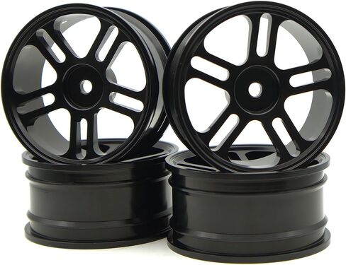 إطارات الانجراف RC 1/10 وإطارات عجلات من الألومنيوم إطارات سباق رالي 12 مم سداسية لمقياس 1:10 على الطريق بجولة في الشوارع سيارة Tamiya Traxxas HPI KYOSHO XV02 XV01 TT01 TT02 PTG2 A959 4 قطع (فضي) in Kuwait